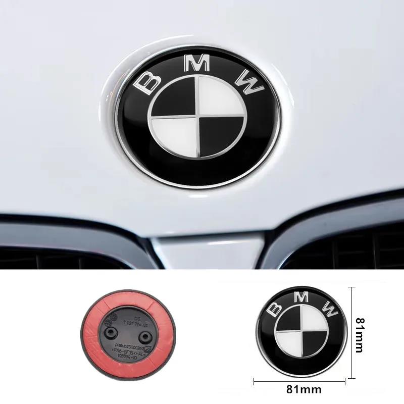 Car Sticker Easy Installation 81mm For BMW Hood Bonnet Logo Emblem Badge Ultra Durable Anti-Rust Waterproof Front Accessory