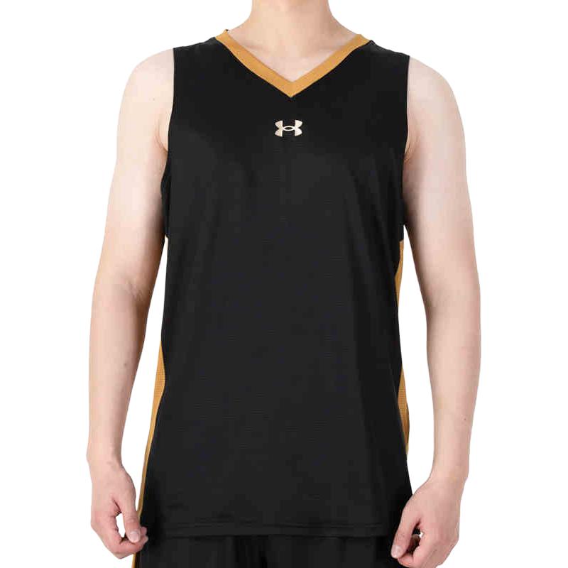 Under Armour Color Block Knit Training Basketball Vest Men Tops Black 21500107-001