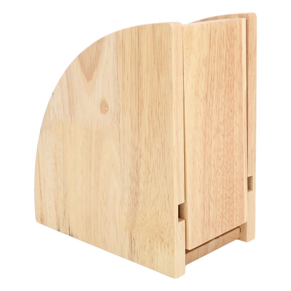 Solid Wood Coffee Filter Storage Rack Fan Shaped Coffee Filter Organizer  Household Countertop