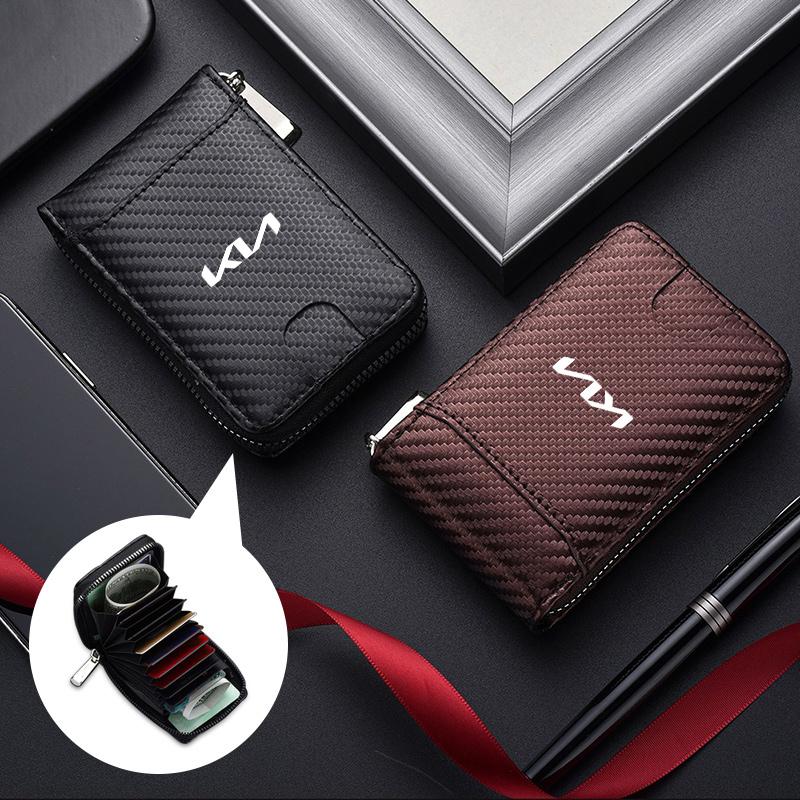 SBHX3 Cuir PU Porte-Documents de Conduite pour Voiture Carte d'Identité Portefeuille Étui Pour KIA KN Optima Rio Ceed Sportage Cerato Soul Forte Spectra