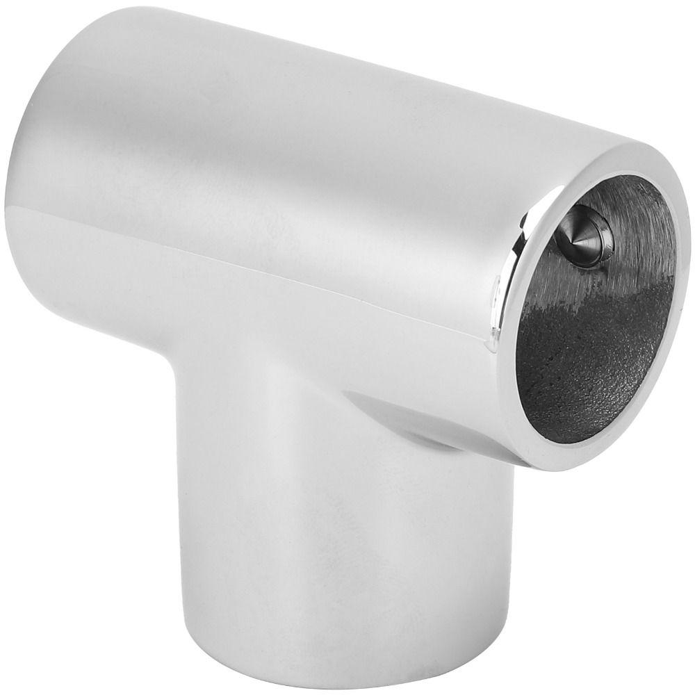 Polished Boat Handrail Tee Marine Pipe Connectors  Marine Yacht Boat Deck Railing