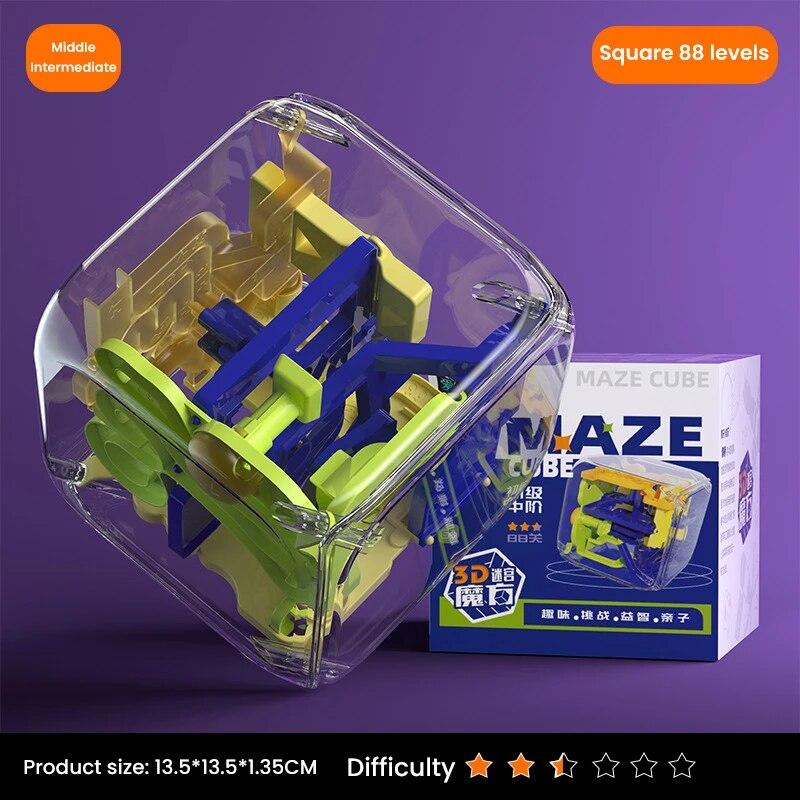 3D Magic Intellect Ball Balance Maze Game Puzzle Toy Multiplayer Competition Puzzle Game for Kids Boys Girls, Best Gift for Kids