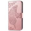 Flip Case for Motorola Edge 50 Ultra, Butterfly, Rose Gold