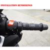 Heated Hand Grips Electric Hot Warm Handlebar Motorcycle ATV Temperature Adjust