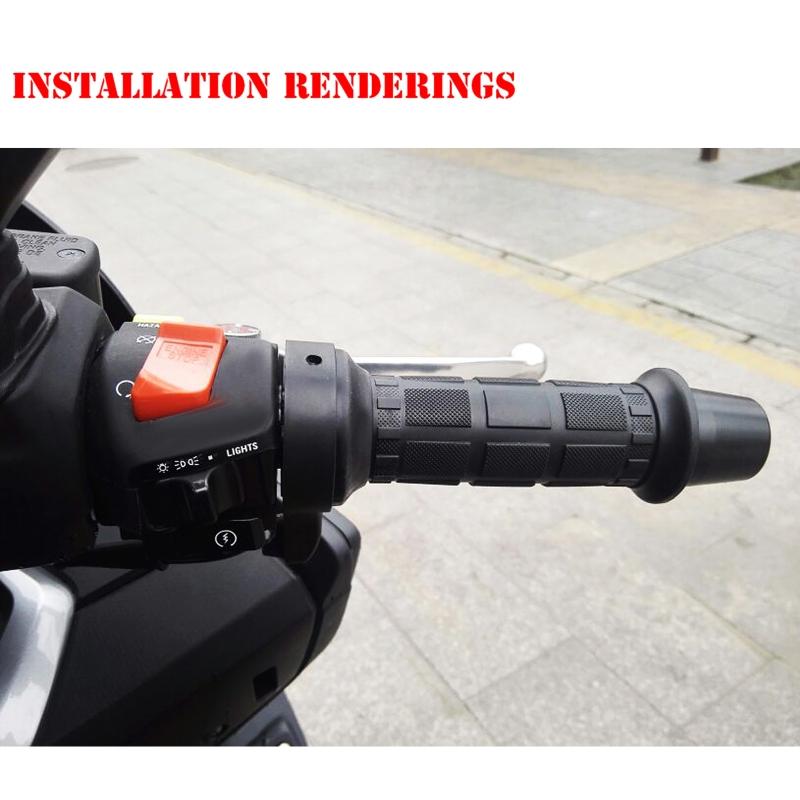 Heated Hand Grips Electric Hot Warm Handlebar Motorcycle ATV Temperature Adjust