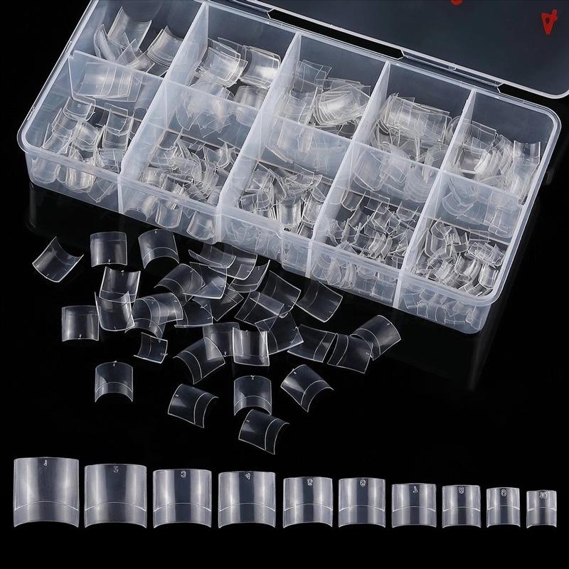 

Коробка на 500 штук: Натуральные и прозрачные короткие французские типсы-половинки