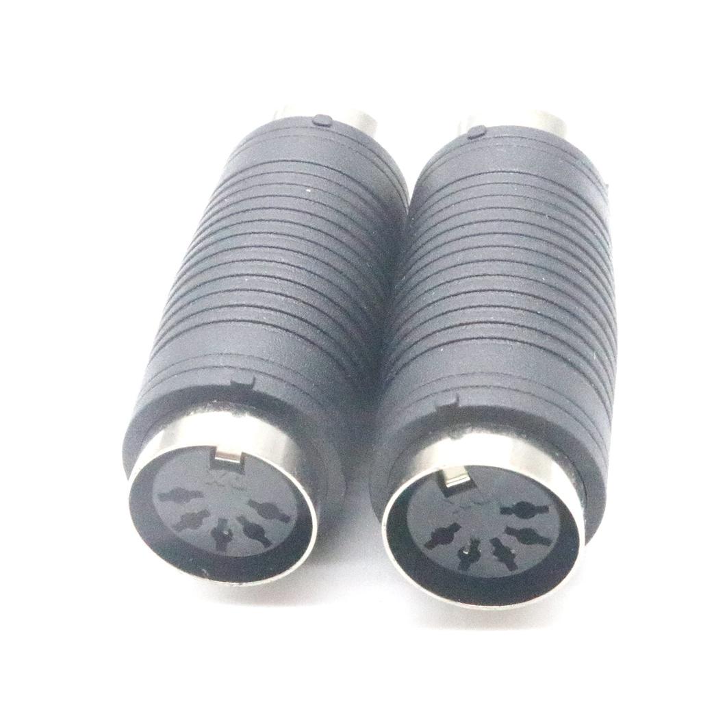 2pcs 5 Pin DIN MIDI Female to Female Audio Type Recorder Amplifier Extension Adapter Gender Changer for Live Performance Studio