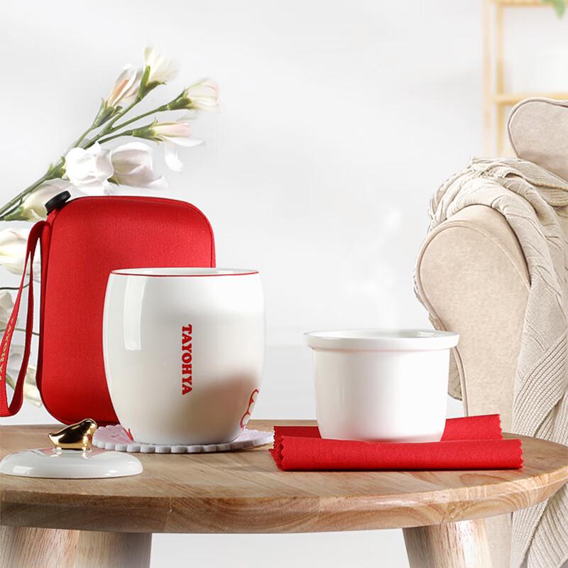 

Tayohya Prosperous Peony Ceramic Travel Tea Set