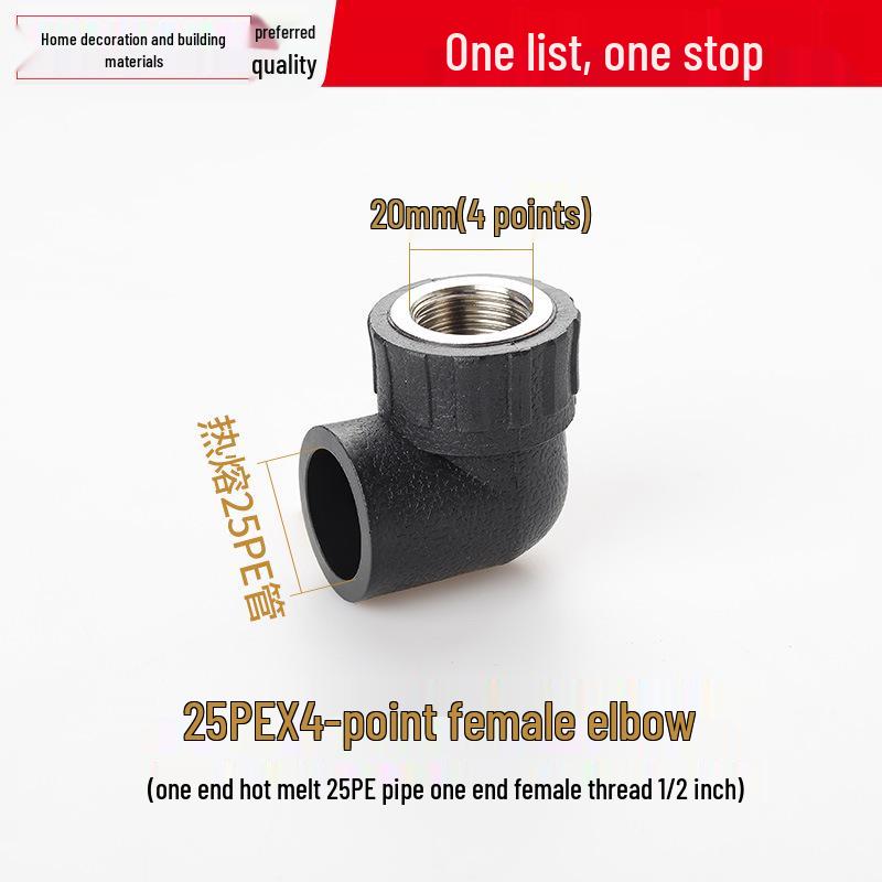 Vícevelikostní vodovodní potrubní tvarovka: Vnitřní/Vnější závitové koleno T pro 4, 6 a 1-palcové potrubí