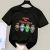 2025 Fashion Cute Regular Short Sleeve Labubu Cartoon Girl's Children's T-shirt Fashion Trendy Style Top