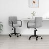 Vidaxl Swivel Dining Chairs, 2 Pcs, Light Gray, Velvet