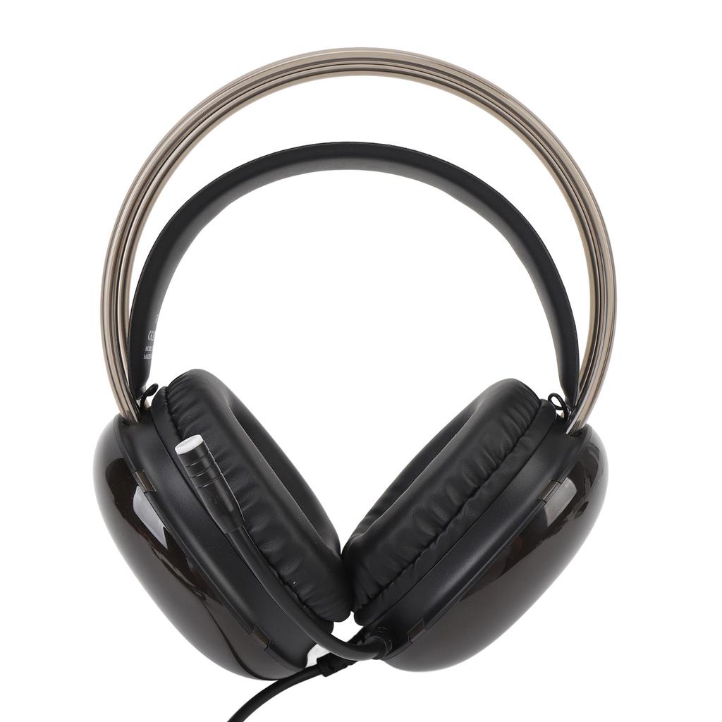 Căști Gaming RGB Iluminare Curcubeu Cu Fir Bandă Reglabilă Peste Ureche Căști cu Microfon pentru PC