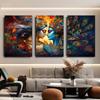 3-piece Abstract Art Canvas Frameless Decoration Hanging Painting Modern Home Living Room Foyer Bedroom Wall Painting Colorful F