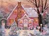 Diamond Art Landscape Square Christmas Pink Full Diamond Embroidery 30cm X 40cm DIY 5D Creation Kit Bead Art Diamond Painting Day Gift Mother's (Pink)