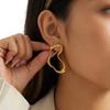 Minimalist Metal Irregular Hollow Pendant Earrings For Women Vintage Punk Stainless Steel Geometric Earring Party Jewelry Gifts