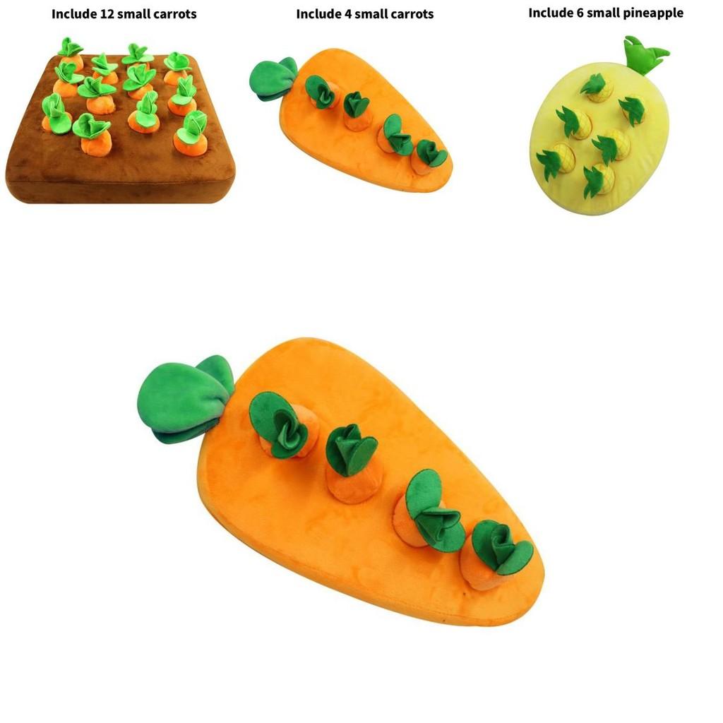 Soft Carrot Plush Toy For Early Education And Pet Chewing Play