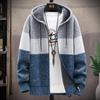 Sweter z polaru z możliwością stopniowej zmiany koloru, kardigan z kapturem, dzianinowy sweter