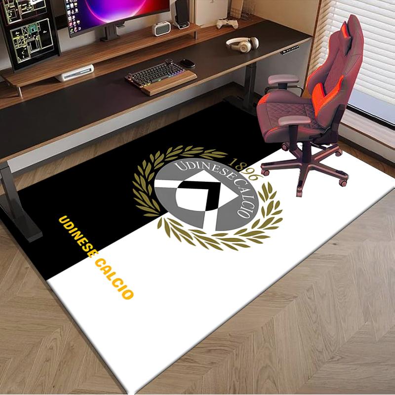 1PC Udinese Calcio Crest Rug Game Carpet, Floor Mat for Bedroom Living Room Entryway Rug, Home Decor Idea Gift for Christmas birthday