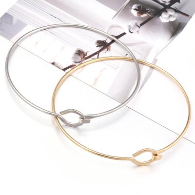 Stainless Steel Bracelet Trendy Gold Steel Color Cuff Bangle For Women Men Wedding Birthday Party Fashion Crafts Jewelry Gift
