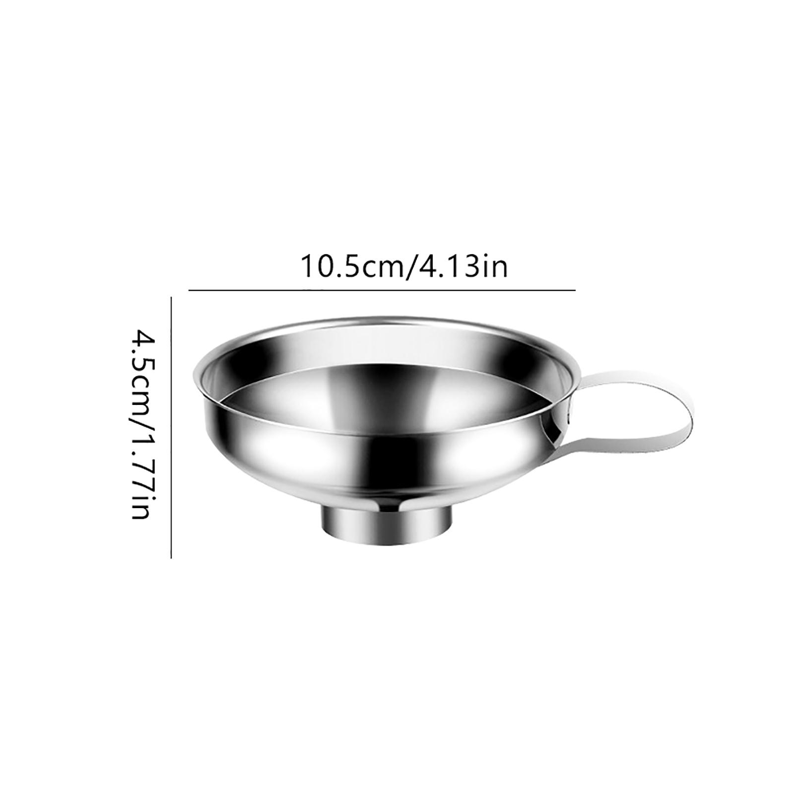 1/2 Pcs Stainless Steel Wide Mouth Funnel Kitchen And Household Large Diameter Funnel Multifunctional Jam Canning Funnel as the picture