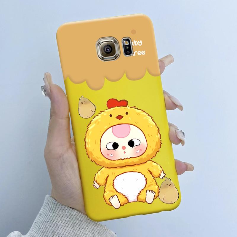 For Samsung Galaxy S6 G920F S6 edge G925F Phone Case Popular Butterfly Flower Girl Design Soft Silicone TPU Back Housing Covers