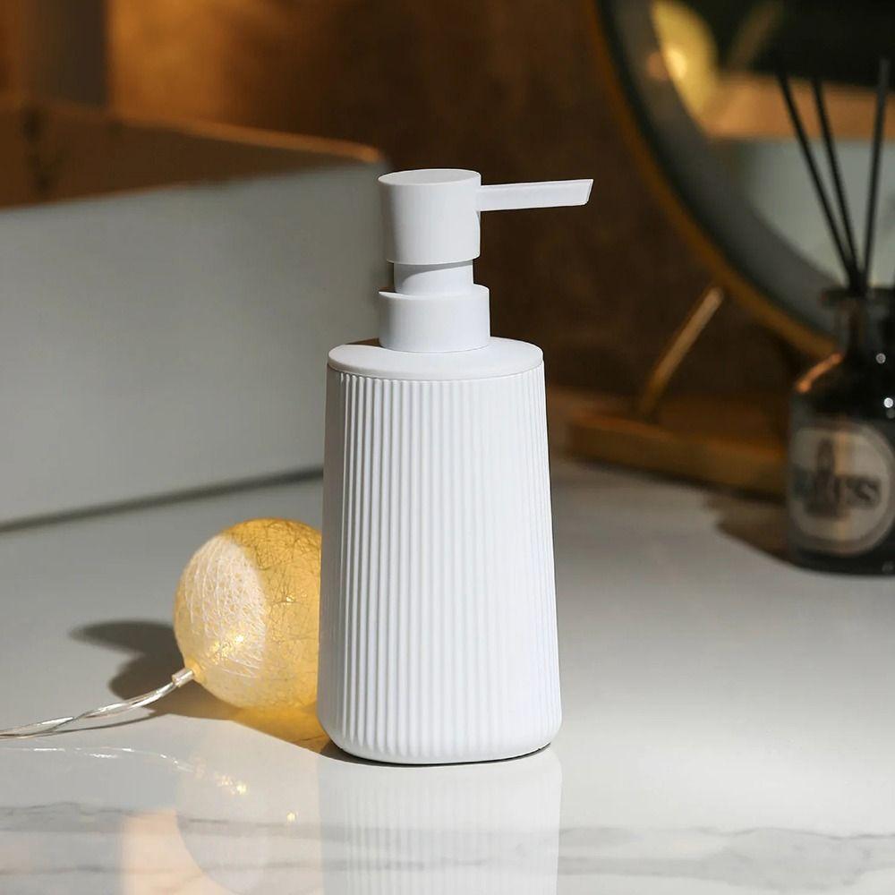 Press Pump Handwash Container Modern Ribbed Soap Lotion Bottle Lotion Gel Jar Farmhouse Style