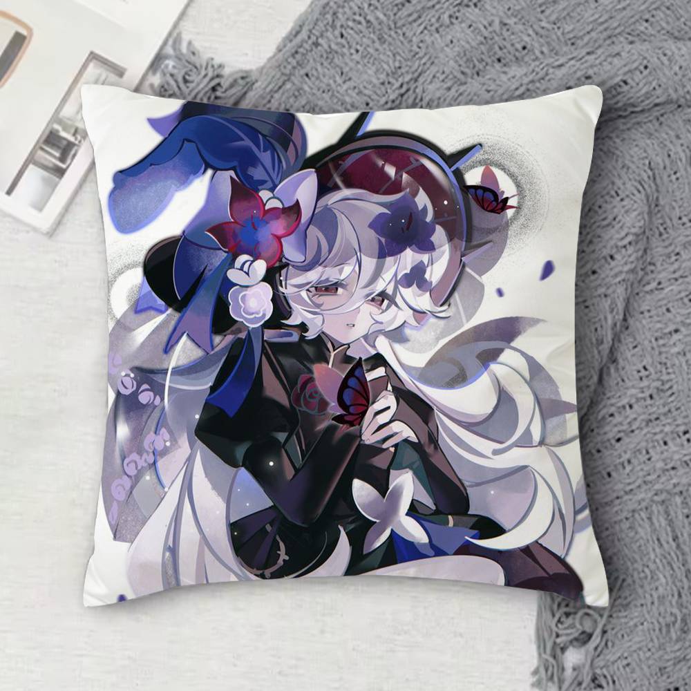 white lily cookie Doublesided Printed Square Decorative Cushion Cover for Sofa Living Room Home Decor