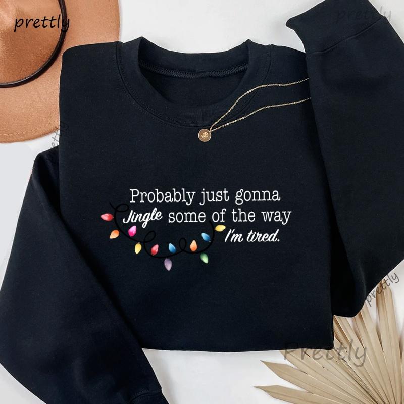 

Christmas Jingle Song Sweatshirt Unisex Men Women Funny Holiday Sweatshirts Xmas Long Sleeve Pullover Round Neck Hoodies Y2k 4XL