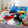 Miraculous Theme Printed Blanket - Perfect for Couch, Bed, Travel & Outdoor Use | Machine Washable, Cozy & Durable.
