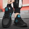 Super Light Spring/summer Color Cutout Mesh Surface Breathable Soft Bottom Men's Large Size Leisure Outdoor Running Shoes
