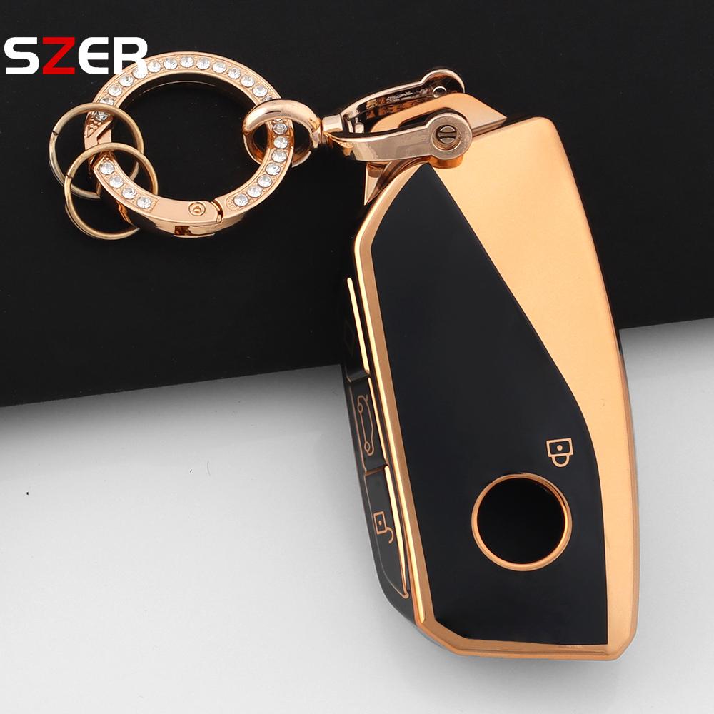 Fashion Tpu Car Key Case Cover Protected Keychain Fob For Bmw I7 X7 G07 Lci Ix I20 X1 X3 X5 U11 5 7 Series G70 G09 Xm U06 G81 M3