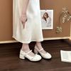 French Classic Versatile Pearl with Mary Jane Shoes Women's 2025 Summer New Fashion Versatile Thick Heel Single Shoes
