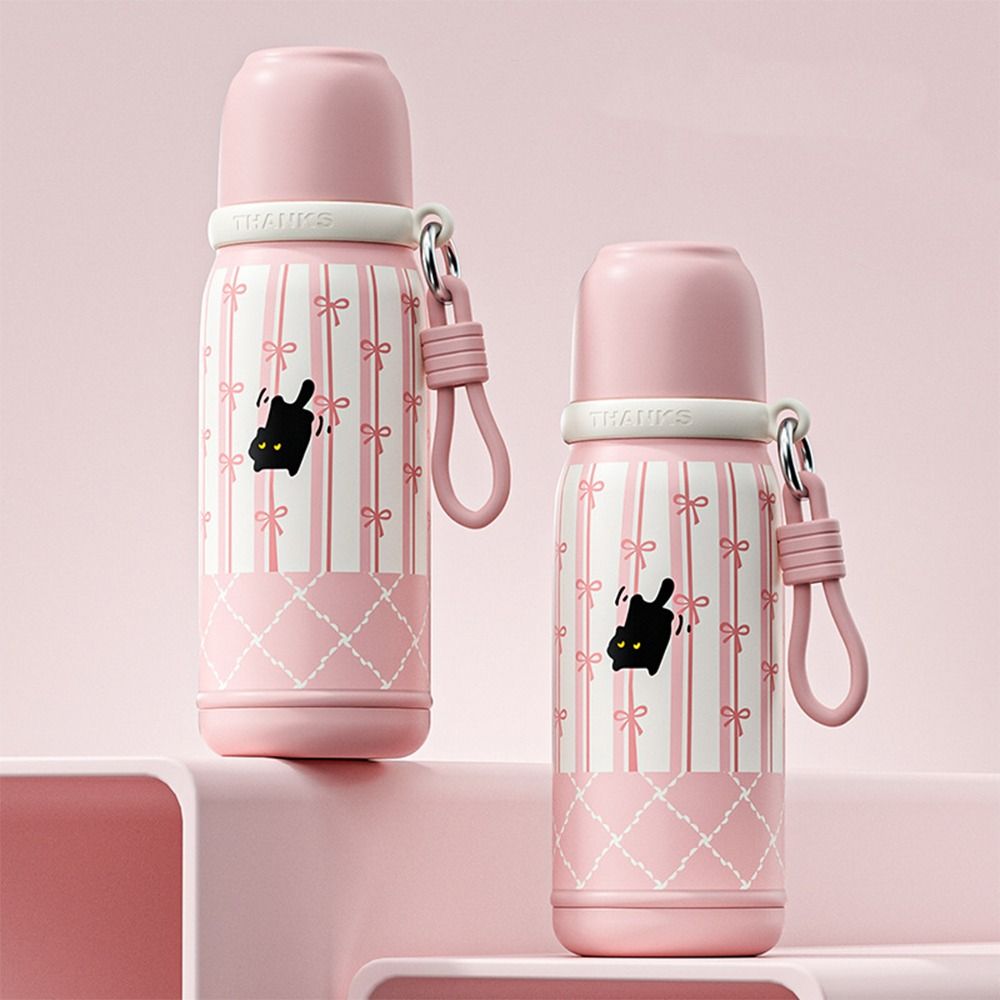 Cartoon Pattern Stainless Steel Thermos Cup Large Capacity Water Bottle Insulated Cup Student Use