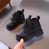 Girls' Korean-style Martin boots, new autumn and winter soft-soled boots for young children, stylish single-lining boots, boys' non-slip leather