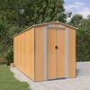 VidaXL Garden Shed Light Brown 192x440x223 Cm Galvanized Steel 3147474