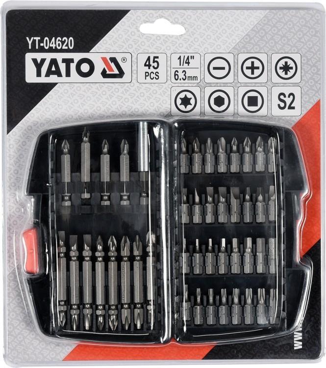 SCHRAUBENDREHERBIT-SATZ 45 TEILE YT-04620 YATO