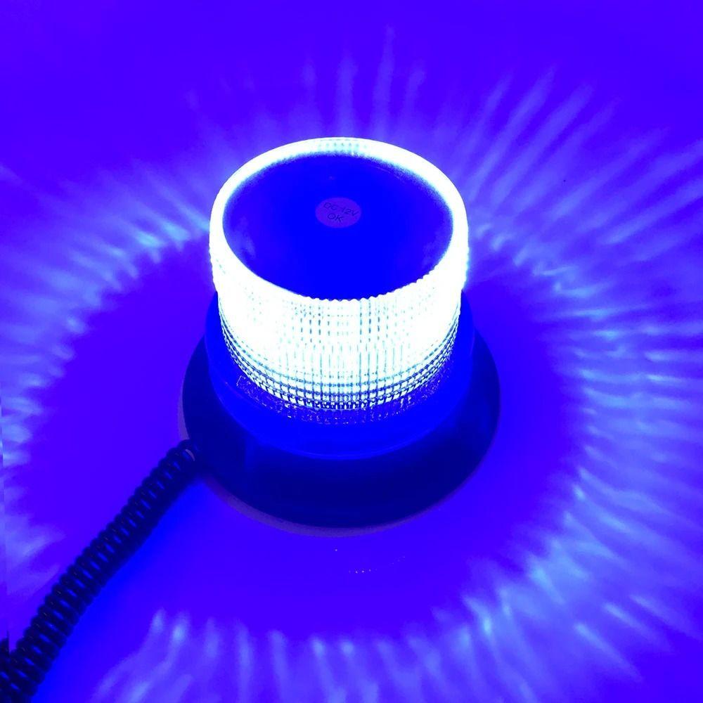 New 12V/24V LED Strobe Light Blue Amber Red Magnetic Base Emergency Light Flashing Flashing Beacon Universal