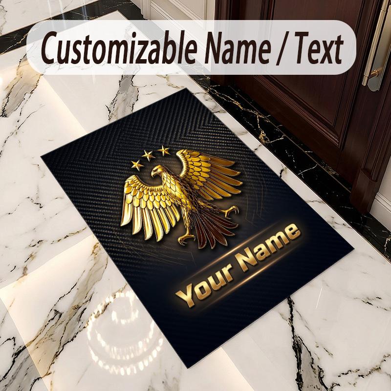 Crystal Velvet Rug Germany national football team Print Custom Name Text Floor Mat Home Decor