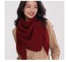 Wool Winter Scarf Women Korean Style Autumn Winter Triangle Scarf Thickened Warm Shawl Big Size Scarf Solid Soft Shawl