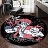 1pc My Hero Academia Deku Round Carpet - Anime Cartoon Design Chair Mat for Office, Home Decor, Living Room