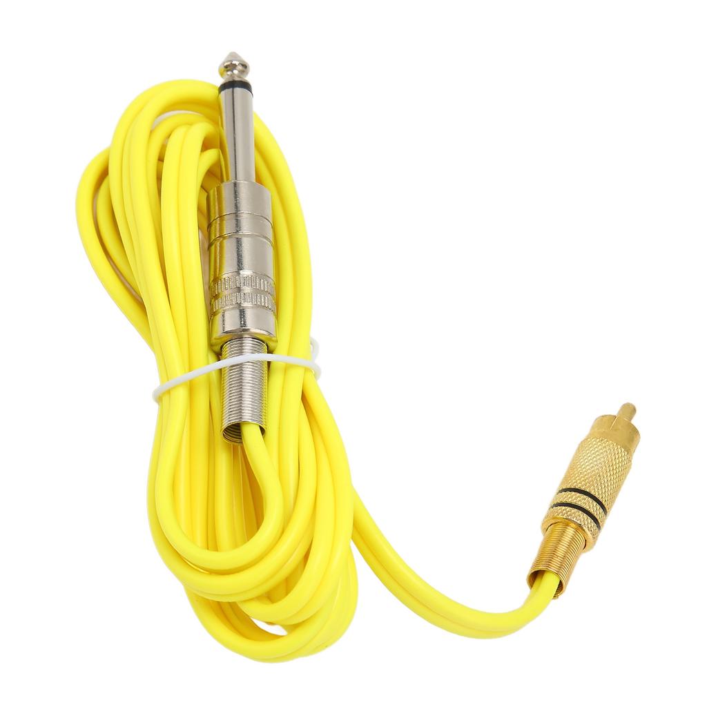RCA Tattoo Clip Cable Professional Soft Flexible Silicone Tattoo Machine Hook Line for Tattoo Accessories Yellow
