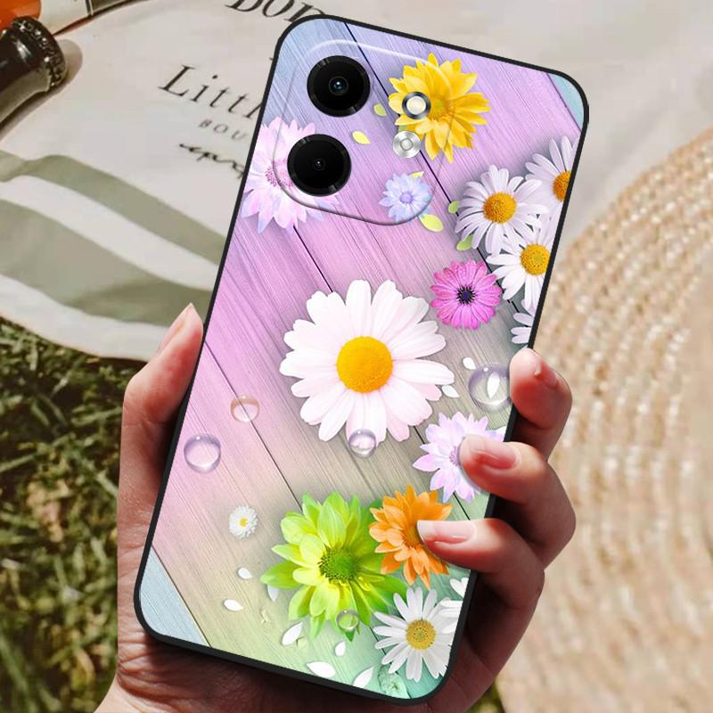 

Для чехла Infinix Smart 9 X6532 Роскошный расписной телефон Силиконовая задняя крышка Для чехлов Infinix Hot 50i X6531 Защитный чехол Smart9 For Infinix Smart 9