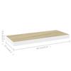VidaXL Floating Shelves 2 Pcs Oak and White 60x23.5x3.8 Cm MDF