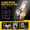 AUXITO 2Pcs Turbo Car H7 LED Headlight Lights 1:1 Mini Size 60W Car Lights Auto Head Lamp Wireless H7 Turbo Led 12V 6500K Car LED Bulb Bulbs 7