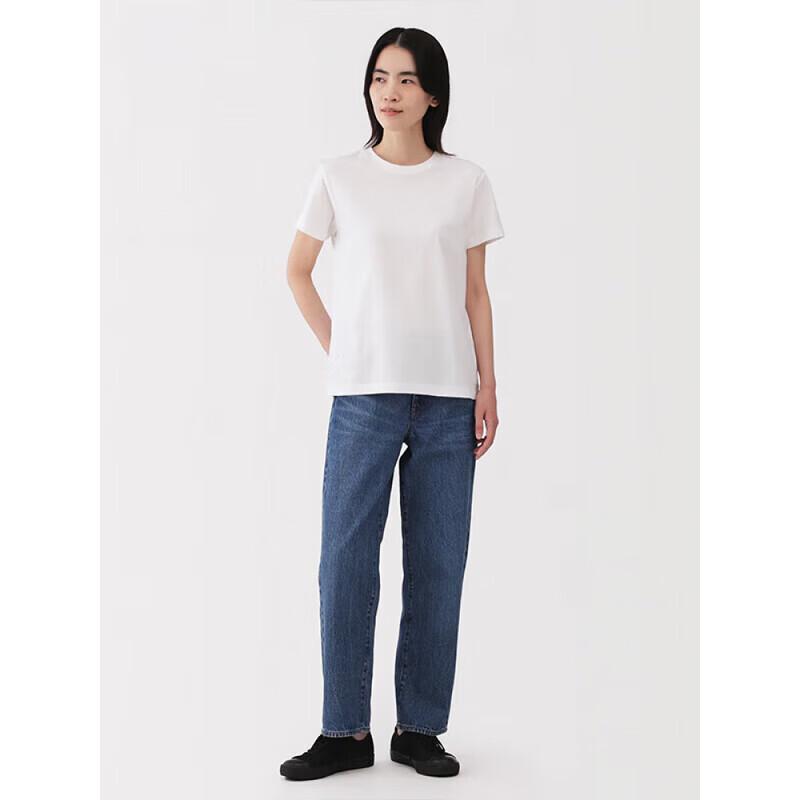 MUJI Tenjiku Weave Crew Neck Short Sleeve T-Shirt