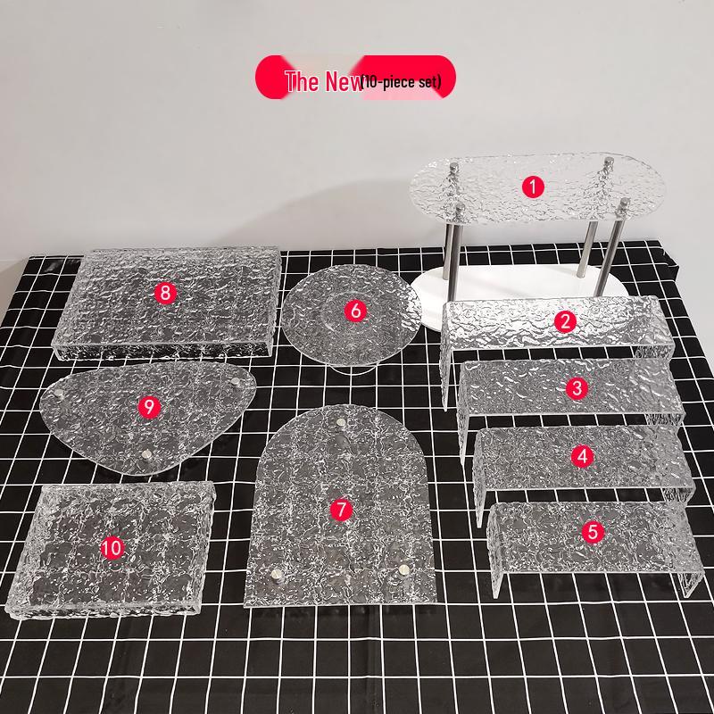 Acrylic Ripple Dessert Display Stand for Weddings and Buffets
