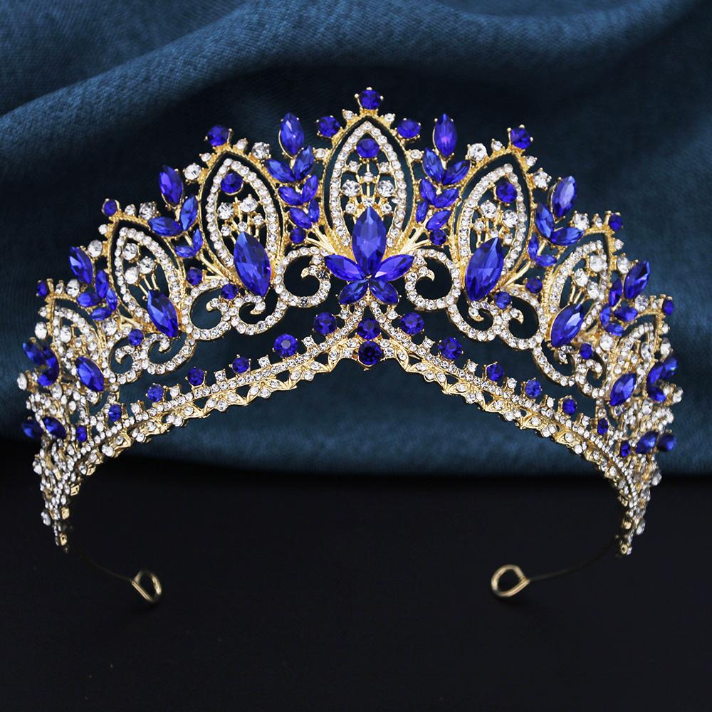 Rhinstone Crown for Women Bridal Tiaras Wedding Hair Jewelry Princess Queen Party Bride Tiaras and Crowns Prom Pageant