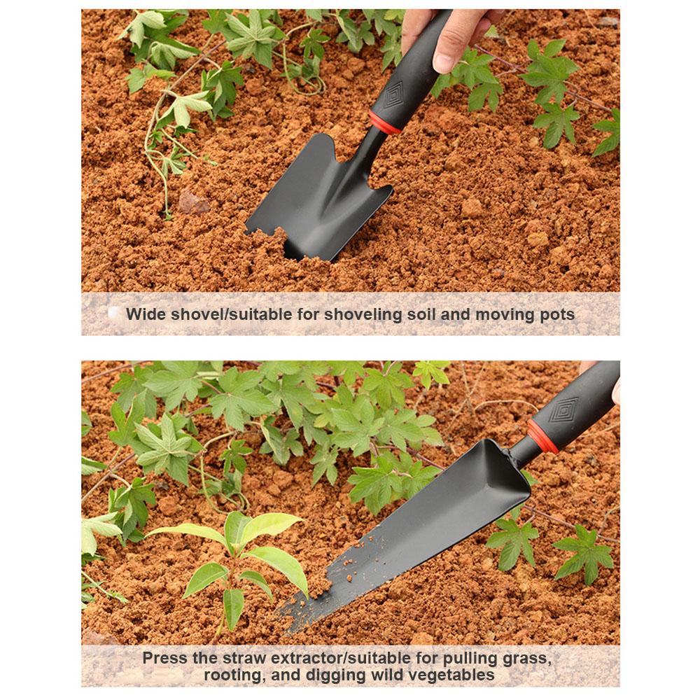 Iron Shovel/Hoe/Rake For Gardening Tool Multifunctional Double-Sided Planting Tool For Garden Digging,Transplanting,Weedin