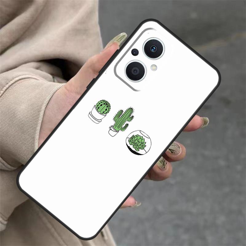 Cactus Succulent Case For OPPO Reno 14 12 11 10 13 Pro 14F 13F 12F 11F 8 7 Lite OPPO Find X9 X8 X6 Pro Cover