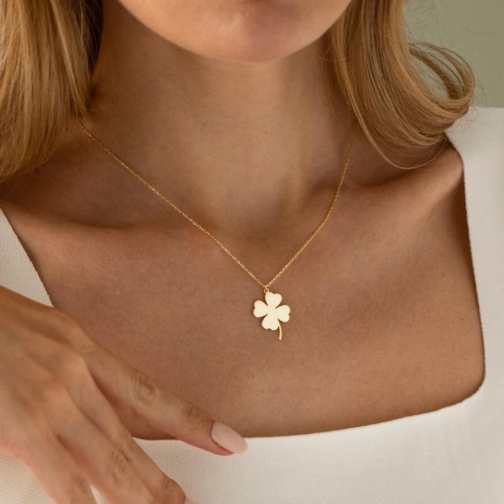 Edelstahl Glück Vierblättriges Kleeblatt Anhänger für DIY Halsketten Ohrringe Schmuck Geschenk Für Sie